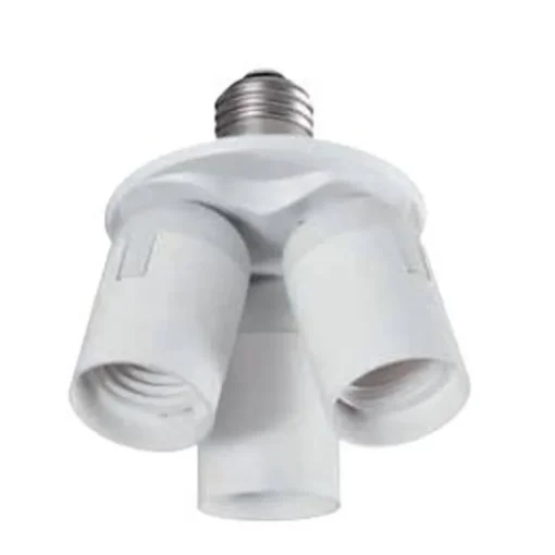 Adaptador 1xE27 a 3xE27