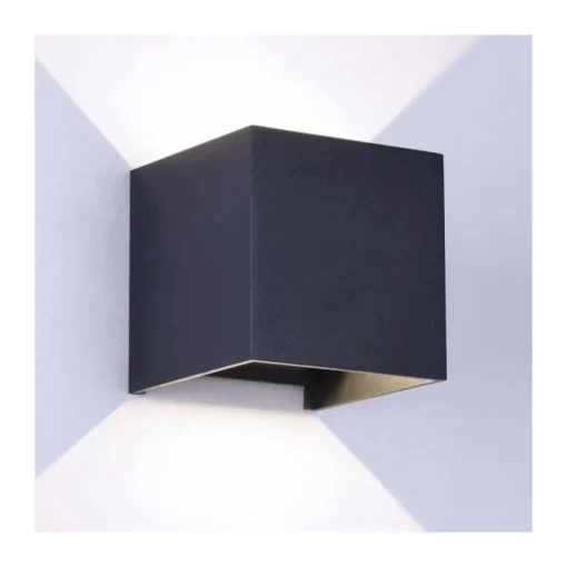 Aplique Cube Antracita LED 10W 4000K 700LM IP54 estilo moderno