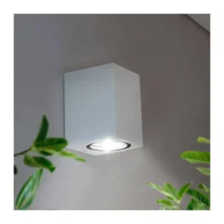 Aplique de pared Confo 1L aluminio blanco 1XGU10 exterior estilo moderno IP44