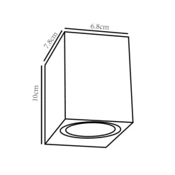 Aplique de pared Confo 1L aluminio blanco 1XGU10 exterior estilo moderno IP44