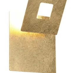 Aplique de pared Leano Oro Cuadrado LED 6w 3000k