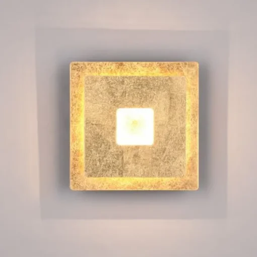 Aplique de pared Leano Oro Cuadrado LED 6w 3000k