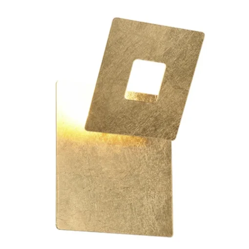 Aplique de pared Leano Oro Cuadrado LED 6w 3000k