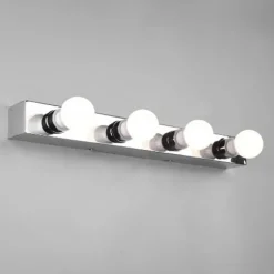 Aplique de pared Theatro Cromado 4XE27 55CM Ancho