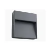 Aplique superficie cuadrado 6w gris oscuro