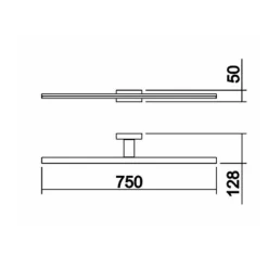 Aplique Tiwall Negro 75cm