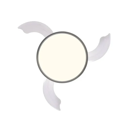 Areca níquel LED 45w 3CCT acabado níquel estilo moderno aspas plegables motor DC 106cm Ø