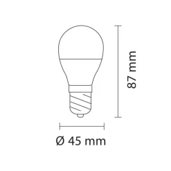 Bombilla esférica E27 8W 4000K neutra