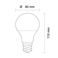 Bombilla led 12w E27 3000k