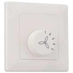 Control de pared ventiladores para ventiladores de techo acabado blanco