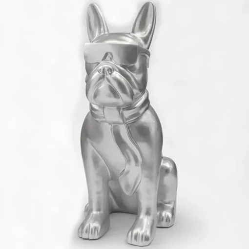 Figura Bulldog Plata XXL