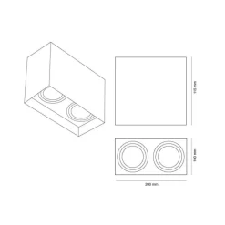 Foco Clark 2L blanco
