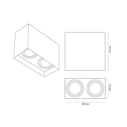Foco Clark 2L blanco
