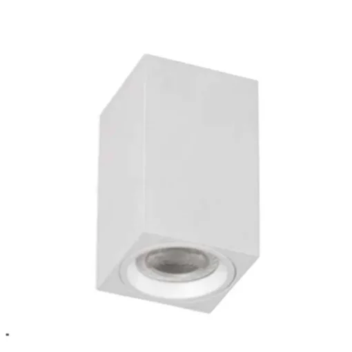 Foco cubo superficie blanco