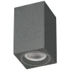 Foco cubo superficie gris metalizado