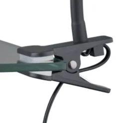 Foco de pinza Wanda 1xGU10 acabado negro interruptor on/off estilo moderno brazo flexible