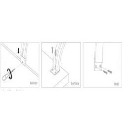 Kit aplique Tiwall 30cm cromo