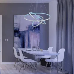 Lámpara colgante Aarón RGB+APP Níquel