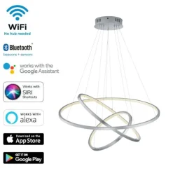Lámpara colgante Aarón RGB+APP Níquel
