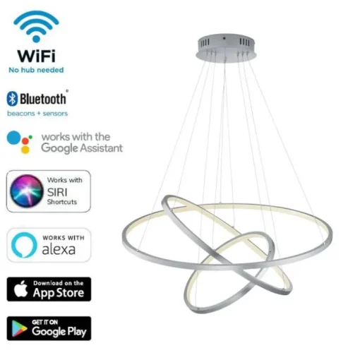 Lámpara colgante Aarón RGB+APP Níquel