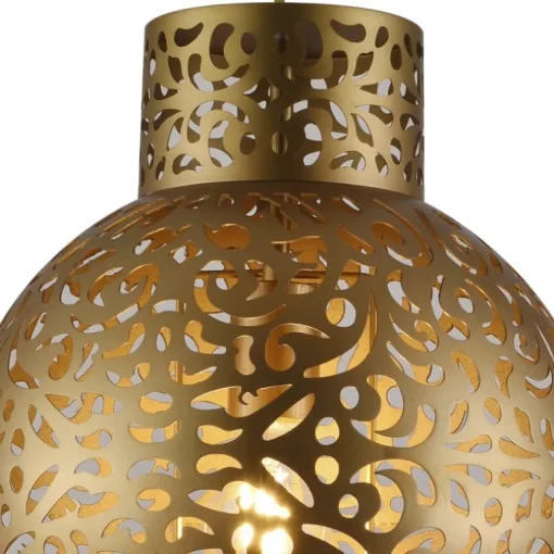 Lámpara colgante de techo Jericó 1XE27 acabado metal cobre estilo árabe 30cm Ø