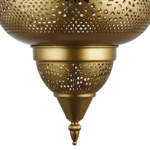 Lámpara colgante de techo Hatta 1XE27 acabado metal cobre estilo árabe 30cm Ø