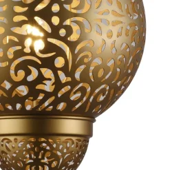 Lámpara colgante de techo Jericó 1XE27 acabado metal cobre estilo árabe 30cm Ø
