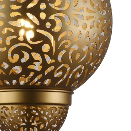 Lámpara colgante de techo Jericó 1XE27 acabado metal cobre estilo árabe 30cm Ø