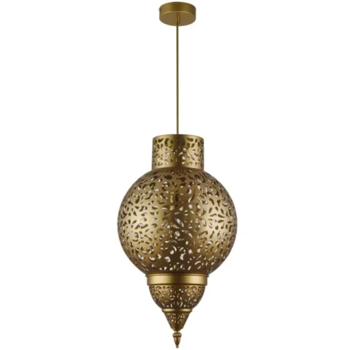 Lámpara colgante de techo Jericó 1XE27 acabado metal cobre estilo árabe 30cm Ø