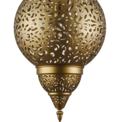 Lámpara colgante de techo Jericó 1XE27 acabado metal cobre estilo árabe 30cm Ø