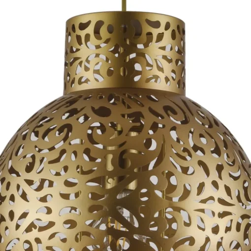 Lámpara colgante de techo Jericó 1XE27 acabado metal cobre estilo árabe 30cm Ø
