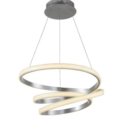 Lámpara colgante LED 96W aluminio plata