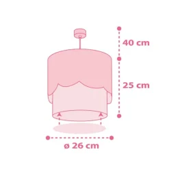 Lámpara colgante Moon Rosa