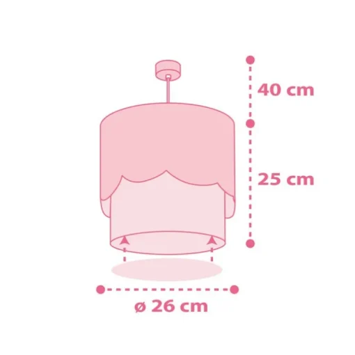 Lámpara colgante Moon Rosa