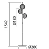 Lámpara de pie Ciao Latón Cuero 3XE27 28CM Ø
