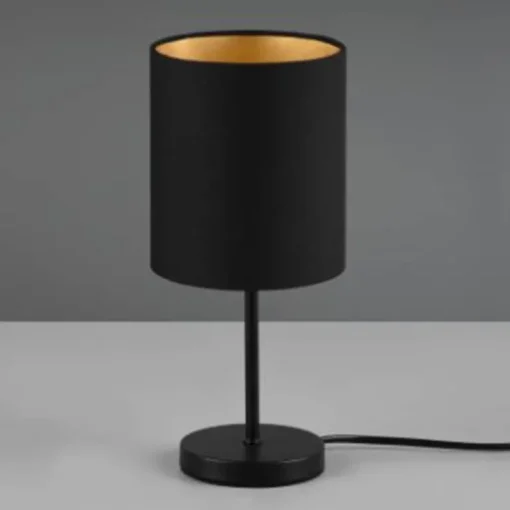 Lámpara de sobremesa Jerry Negro Pantalla Negro/Oro 1XE14 13cm Ø