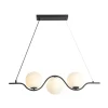 Lámpara de techo colgante Alcira Lineal 3 luces 3XG9 acabado negro mate estilo moderno 80cm largo.
