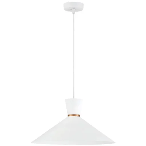 Lámpara de techo colgante Circus XL 1xE27 acabado metal blanco estilo moderno 39.5cm Ø