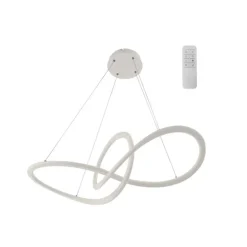 Lámpara de techo colgante Dunia LED integrado 53w 3CCT acabado blanco estilo moderno mando a distancia incluido