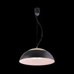 Lámpara de techo colgante Mirta LED integrado 60w tonalidad 3000k acabado aluminio negro estilo moderno 65cm Ø