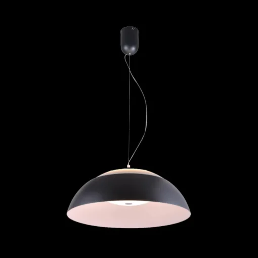 Lámpara de techo colgante Mirta LED integrado 60w tonalidad 3000k acabado aluminio negro estilo moderno 65cm Ø