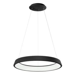 Lámpara de techo colgante Estocolmo LED integrado 36w 4000k acabado metal negro estilo moderno 60cm Ø
