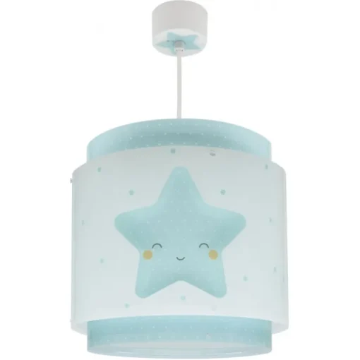 Lámpara de techo colgante Dreams Estrella Azul 1xE27 acabado azul estilo infantil 26cm Ø