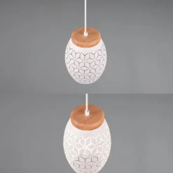 Lámpara de techo colgante Bidar Blanco 1XE27 15cm Ø