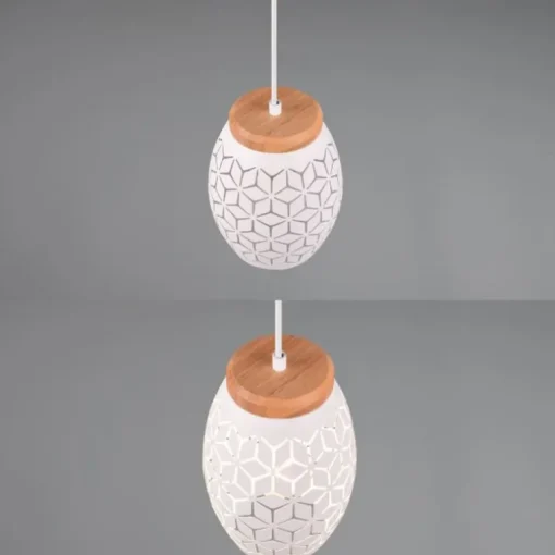 Lámpara de techo colgante Bidar Blanco 1XE27 15cm Ø
