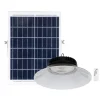 Lámpara de techo colgante solar LED integrado tonalidad 6500k acabado aluminio negro IP65 uso exterior incluye mando a distancia