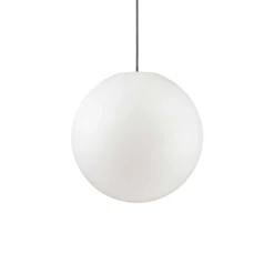Lámpara de techo colgante Sole 1xE27 acabado PVC blanco estilo moderno IP44 uso en exterior 40cm Ø