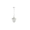 Lámpara de techo colgante Granada 1xE27 acabado aluminio blanco estilo clásico IP44 uso en exterior 23cm Ø