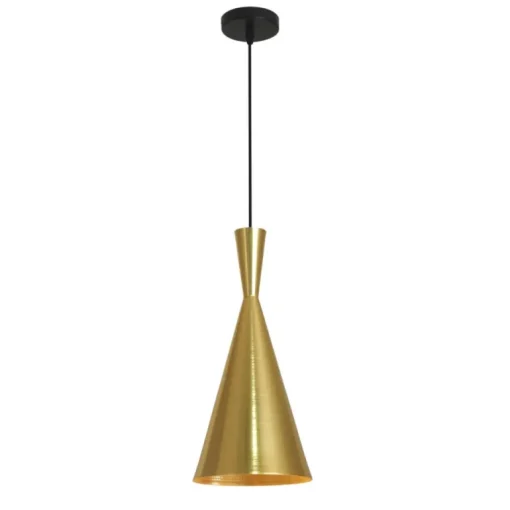 Lámpara de techo colgante Thot 1 luz 1XE27 acabado dorado cepillado estilo moderno19cm Ø