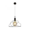 Lámpara de techo colgante Farrel 1 luz 1xE27 acabado metal negro estilo moderno 35cm Ø